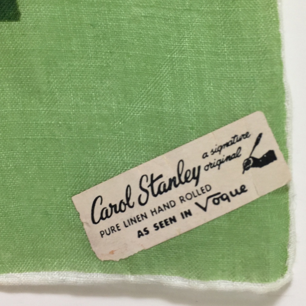 VINTAGE CAROL STANLEY Scarf Handkerchief Square - Picture 4 of 4